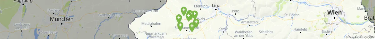 Map view for Pharmacies emergency services nearby Meggenhofen (Grieskirchen, Oberösterreich)